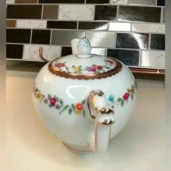 Vintage Chelsea-Derby Miniature Teapot and Cover 1985 (made) Franklin Mint - Picture 3 of 16